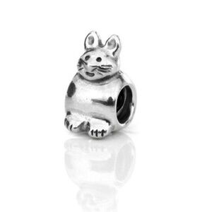 Pandora Kitty Cat Sterling Silver Retired Charm